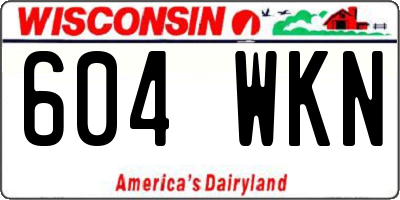 WI license plate 604WKN