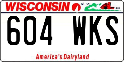 WI license plate 604WKS