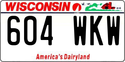 WI license plate 604WKW