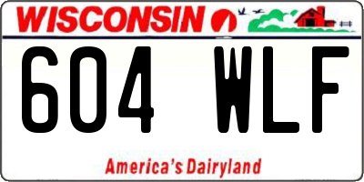 WI license plate 604WLF
