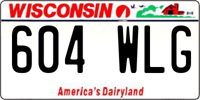 WI license plate 604WLG