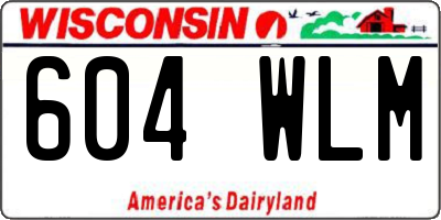 WI license plate 604WLM