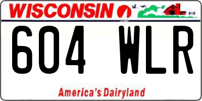 WI license plate 604WLR