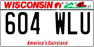 WI license plate 604WLU