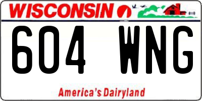 WI license plate 604WNG