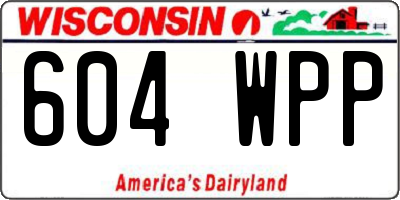 WI license plate 604WPP