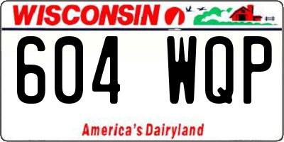 WI license plate 604WQP
