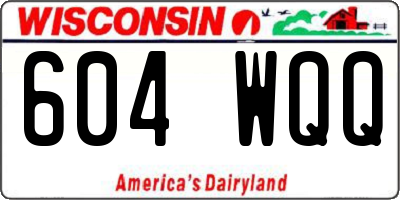 WI license plate 604WQQ
