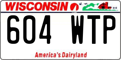 WI license plate 604WTP