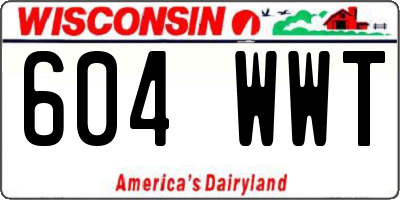 WI license plate 604WWT