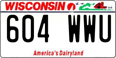 WI license plate 604WWU