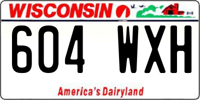 WI license plate 604WXH