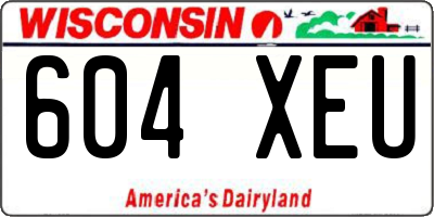 WI license plate 604XEU