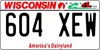 WI license plate 604XEW