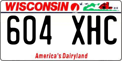 WI license plate 604XHC