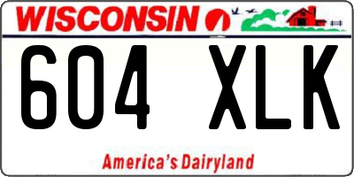 WI license plate 604XLK
