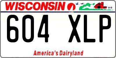 WI license plate 604XLP