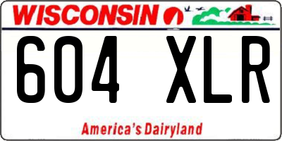 WI license plate 604XLR
