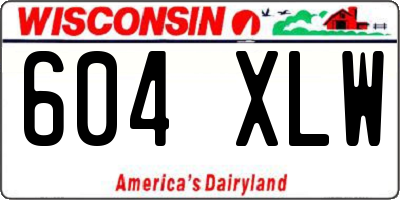 WI license plate 604XLW
