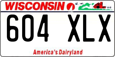 WI license plate 604XLX