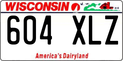 WI license plate 604XLZ