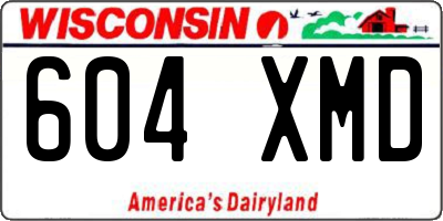 WI license plate 604XMD
