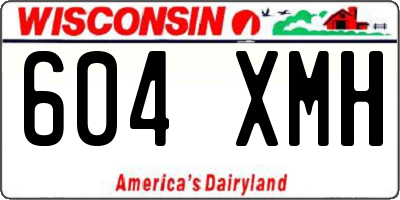 WI license plate 604XMH