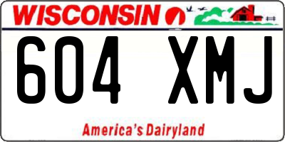 WI license plate 604XMJ