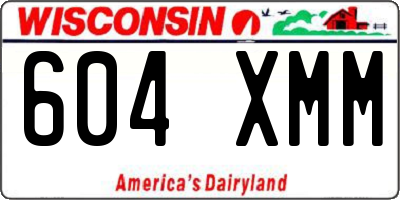 WI license plate 604XMM