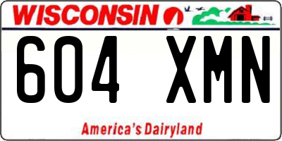 WI license plate 604XMN