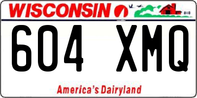 WI license plate 604XMQ
