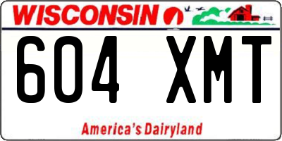 WI license plate 604XMT