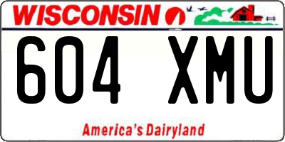 WI license plate 604XMU