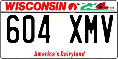 WI license plate 604XMV