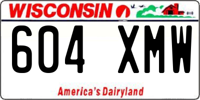 WI license plate 604XMW