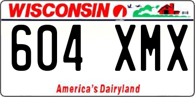 WI license plate 604XMX