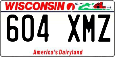 WI license plate 604XMZ