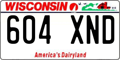 WI license plate 604XND