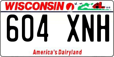 WI license plate 604XNH