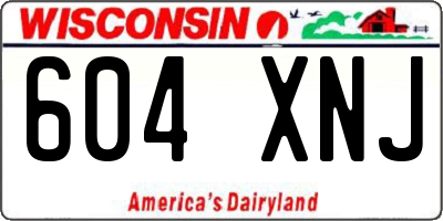 WI license plate 604XNJ