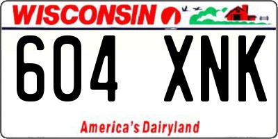 WI license plate 604XNK