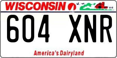 WI license plate 604XNR
