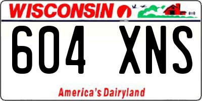 WI license plate 604XNS