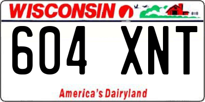 WI license plate 604XNT