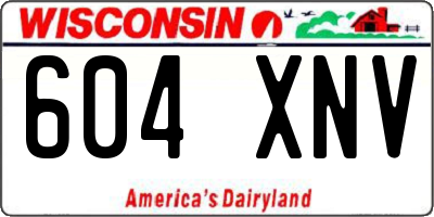 WI license plate 604XNV
