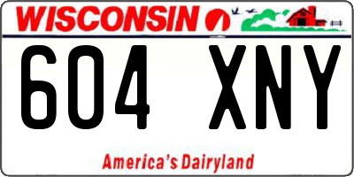 WI license plate 604XNY