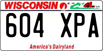 WI license plate 604XPA