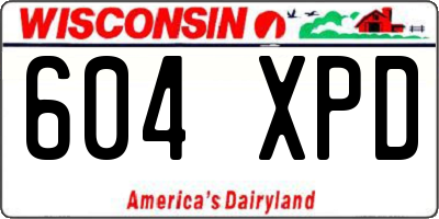 WI license plate 604XPD