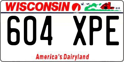 WI license plate 604XPE