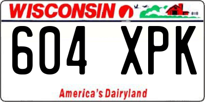 WI license plate 604XPK